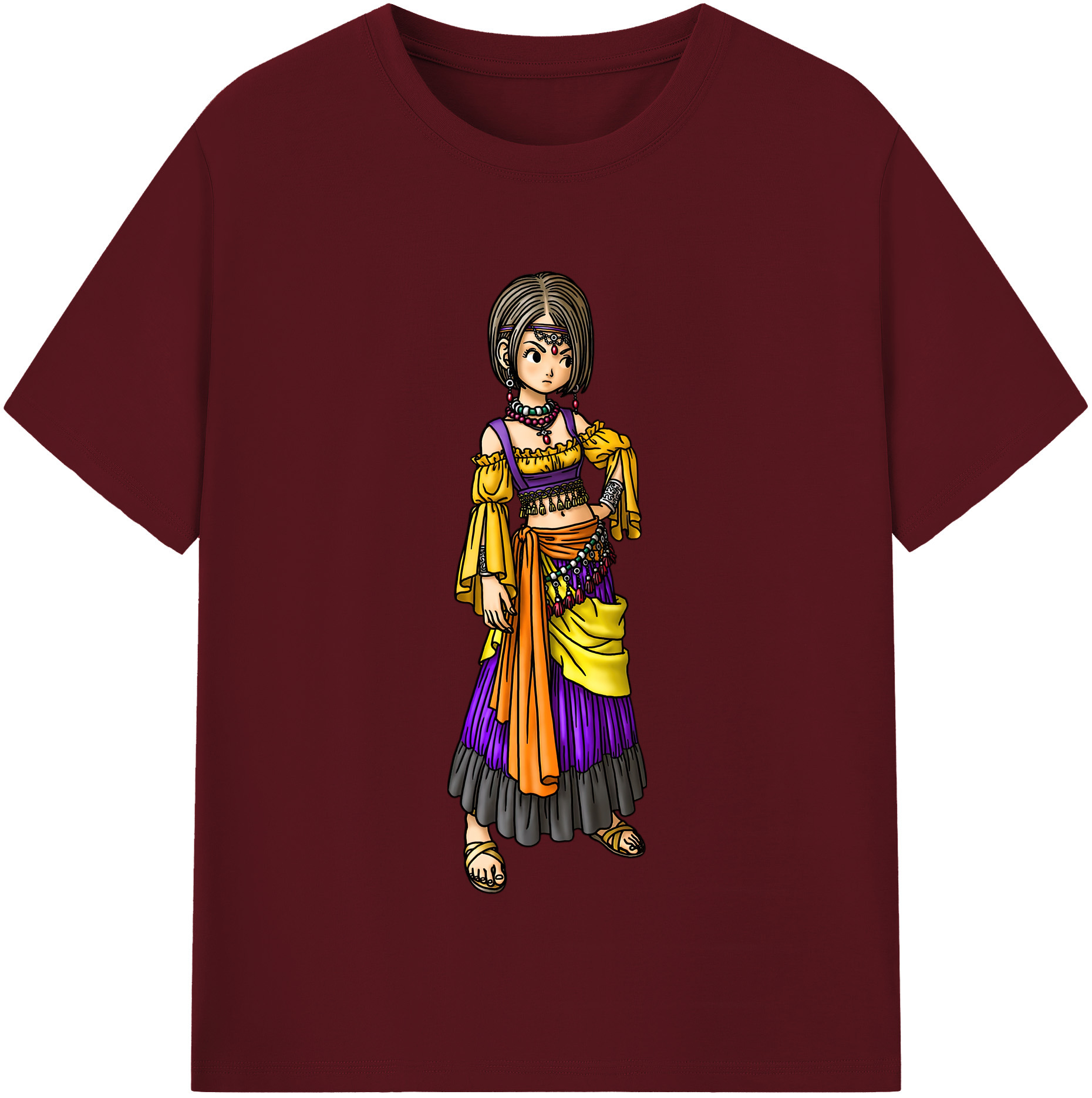 （画像用） ドラゴンクエスト Doragon Kuesuto Dragon Quest 綿100％半袖Tシャツ（フロントプリント）